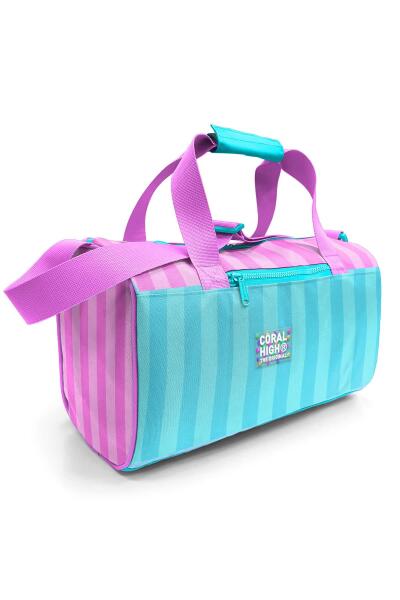 Coral High Turkuaz Pembe Çizgili Spor Çantası 27521 - 1