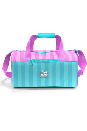 Coral High Turkuaz Pembe Çizgili Spor Çantası 27521 - 2