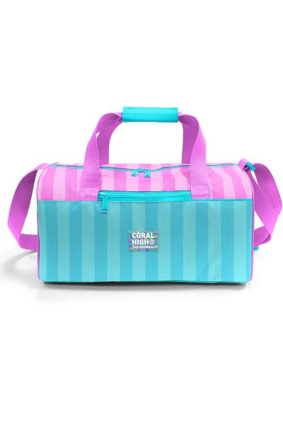 Coral High Turkuaz Pembe Çizgili Spor Çantası 27521 - 2