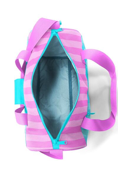 Coral High Turkuaz Pembe Çizgili Spor Çantası 27521 - 7