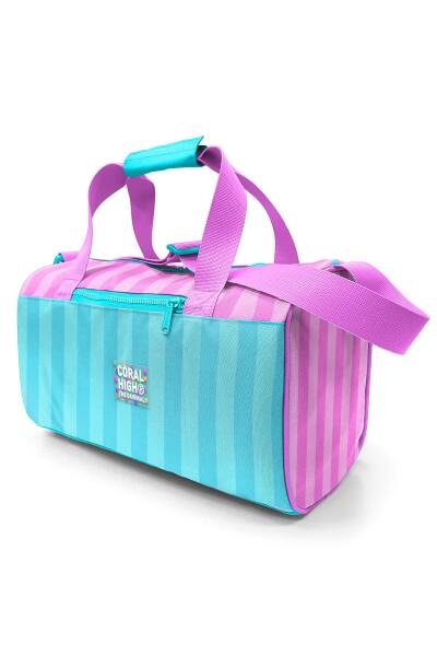 Coral High Turkuaz Pembe Çizgili Spor Çantası 27521 - 11