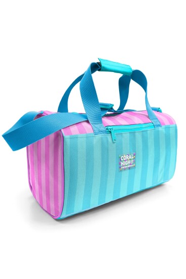 Coral High Turkuaz Pembe Çizgili Spor Çantası 27521 - Coral High