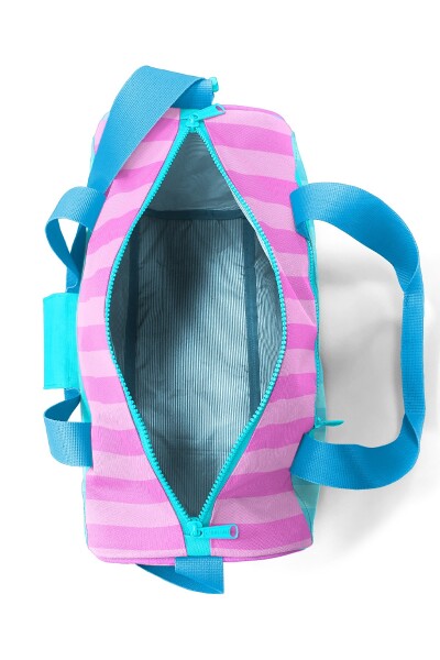 Coral High Turkuaz Pembe Çizgili Spor Çantası 27521 - 7