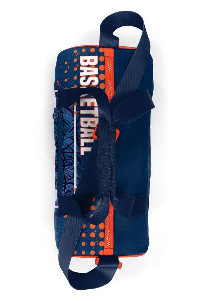 Coral High Turuncu Lacivert Basketbol Desenli Spor Çantası 27519 - 4