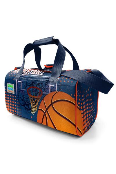 Coral High Turuncu Lacivert Basketbol Desenli Spor Çantası 27519 - 10