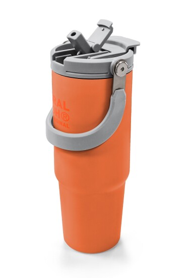 Coral High Turuncu Pipetli ve Direkt İçim Çelik Termos 900 ml 38757 - 2