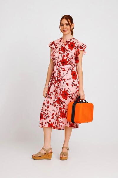 Coral High Turuncu Renkli Makyaj Çanta 16524 - 7