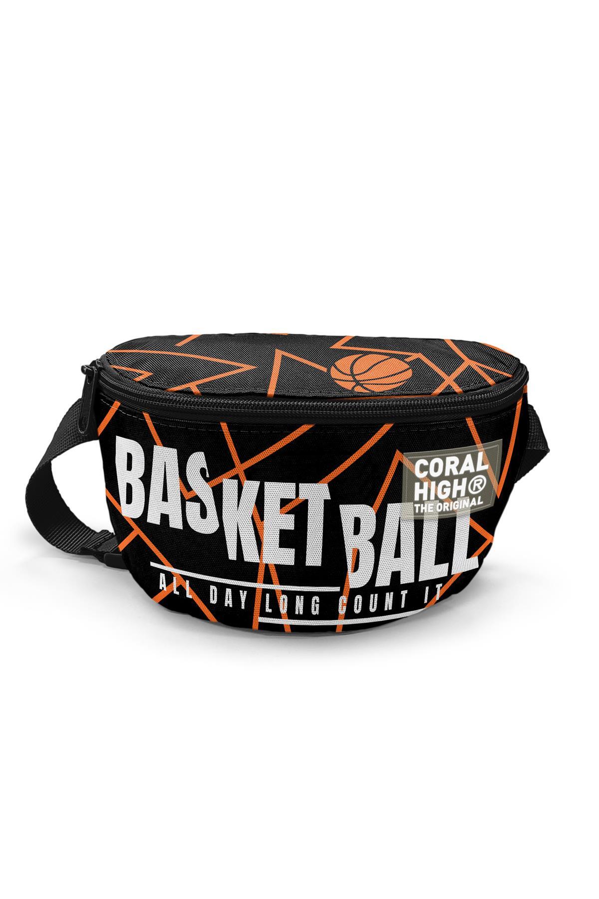 Coral High Turuncu Siyah Basketbol Bel Çantası 11547