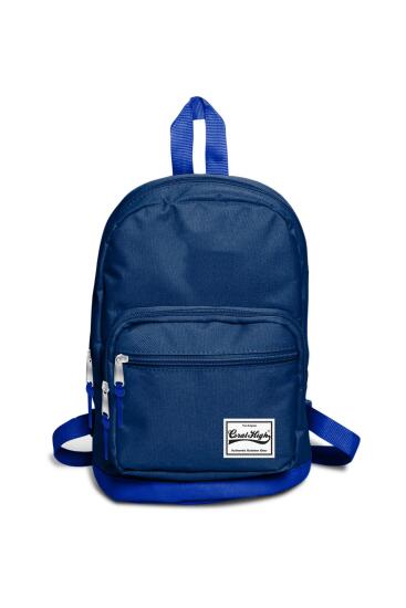 Coral High Üç Bölmeli Lacivert Saks Mini Sırt Çantası14152 