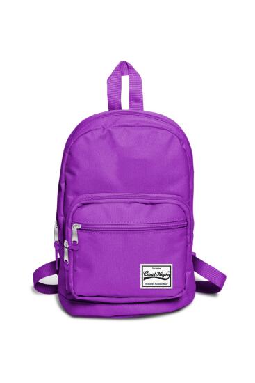 Coral High Lila Üç Bölmeli Mini Sırt Çantası 14155 