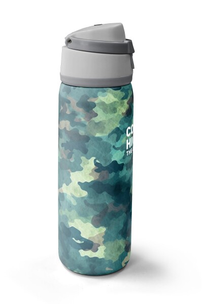 Coral High Yeşil Kamuflaj Desenli Pipetli ve Direkt İçim Çelik Termos 800 ml 38520 - 4