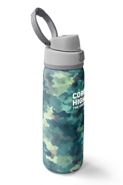 Coral High Yeşil Kamuflaj Desenli Pipetli ve Direkt İçim Çelik Termos 800 ml 38520 - 2