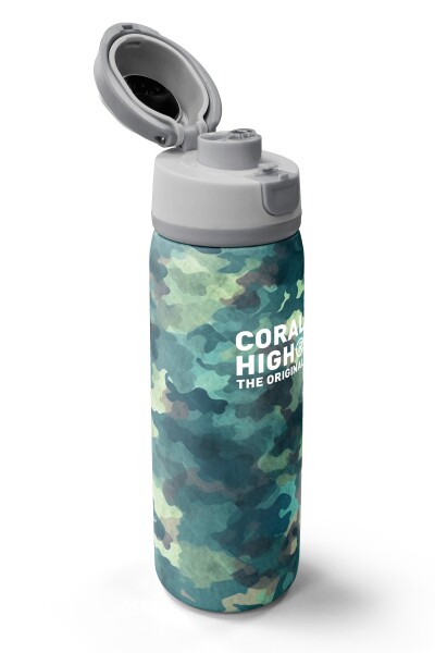 Coral High Yeşil Kamuflaj Desenli Pipetli ve Direkt İçim Çelik Termos 800 ml 38520 - 3