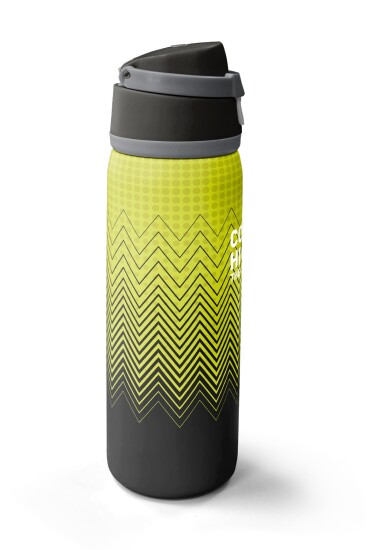 Coral High Yeşil Siyah Desenli Pipetli ve Direkt İçim Çelik Termos 800 ml 38588 - 4