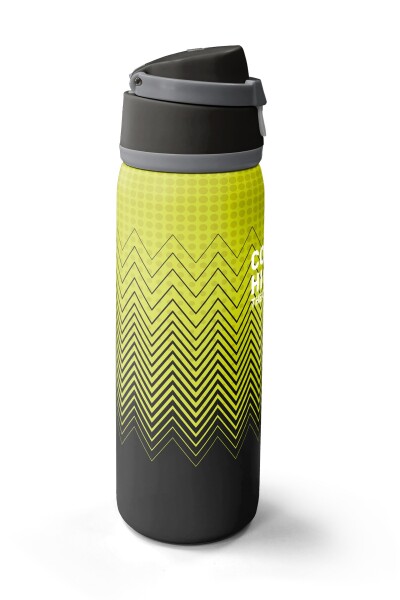 Coral High Yeşil Siyah Desenli Pipetli ve Direkt İçim Çelik Termos 800 ml 38588 - 4