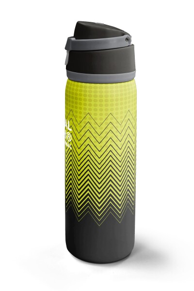 Coral High Yeşil Siyah Desenli Pipetli ve Direkt İçim Çelik Termos 800 ml 38588 - 5
