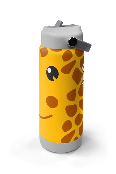 Coral High Zürafa Desenli Katlanır Ağızlıklı Çelik Termos 650 ml 38344 - 4