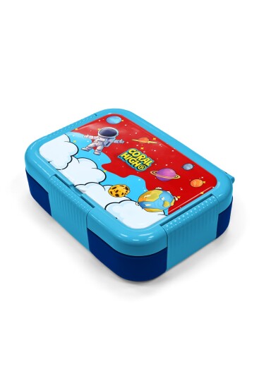 Coral High Kids Kırmızı Mavi Astronot Uzay Desenli Paslanmaz Çelik Beslenme Kabı 39145 - 2