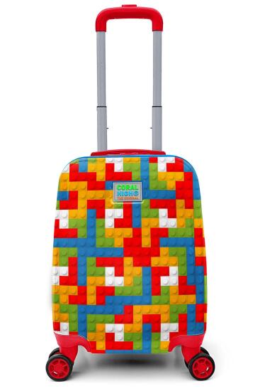 Coral High Kids Blok Desenli Çocuk Valizi 16793 - Coral High