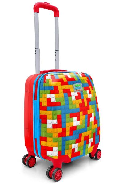 Coral High Kids Blok Desenli Çocuk Valizi 16793 - 6