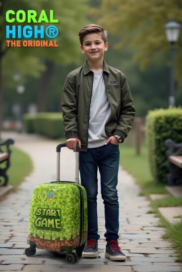 Coral High Kids High Craft Desenli Çocuk Valizi 16794 - 2