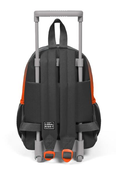 Minik Yuva Çekçekli Sırt Çantası Gri Turuncu Renk Geçişli İki Bölmeli 24048 - 4