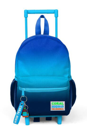 Minik Yuva Çekçekli Lacivert Mavi Renk Geçişli Sırt Çantası İki Bölmeli 24045 - 3