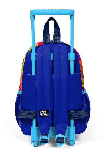 Minik Yuva Çekçekli Sırt Çantası Lacivert Saks Aslan Desenli İki Bölmeli 24041 - 4