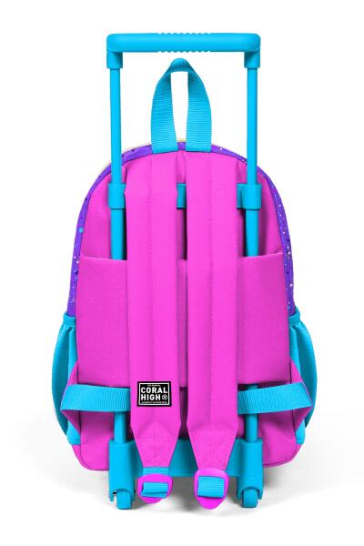 Minik Yuva Çekçekli Sırt Çantası Mor Pembe Anime Kız Desenli İki Bölmeli 24035 - 4