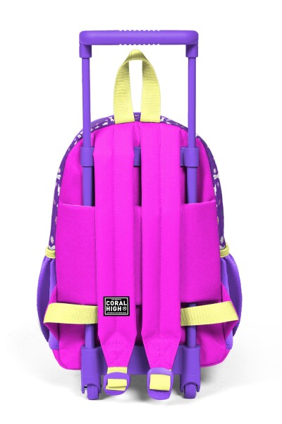 Minik Yuva Çekçekli Sırt Çantası Mor Pembe Bisikletli Kız Desenli İki Bölmeli 24069 - 4