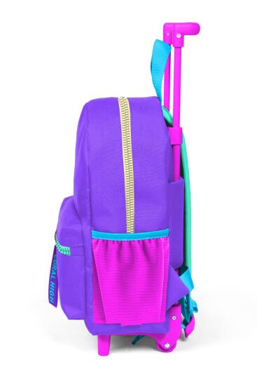 Minik Yuva Çekçekli Sırt Çantası Mor Renk Detaylı İki Bölmeli 24034 - 6