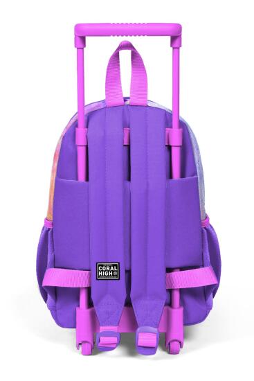 Minik Yuva Çekçekli Sırt Çantası Pembe Mor Fashion Girl Desenli İki Bölmeli 24055 - 4