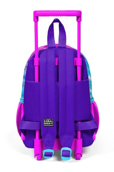 Minik Yuva Çekçekli Sırt Çantası Pembe Mor Kaplumbağa Desenli İki Bölmeli 24056 - 4