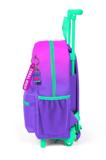 Minik Yuva Çekçekli Sırt Çantası Pembe Mor Renk Geçişli İki Bölmeli 24062 - 7