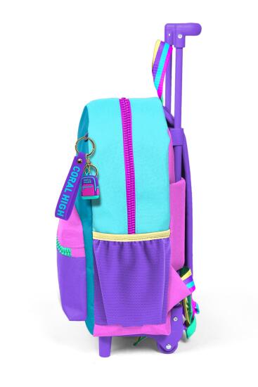 Minik Yuva Çekçekli Sırt Çantası Pembe Pastel Renkli İki Bölmeli 24059 - 7