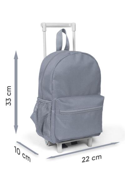 Minik Yuva Çekçekli Sırt Çantası Pembe Rengarenk Dondurma Desenli İki Bölmeli 24031 - 5