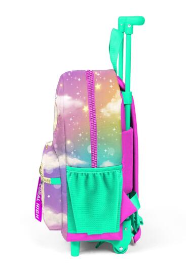 Minik Yuva Çekçekli Sırt Çantası Pembe Su Yeşili Unicornlu Kız İki Bölmeli 24033 - 6