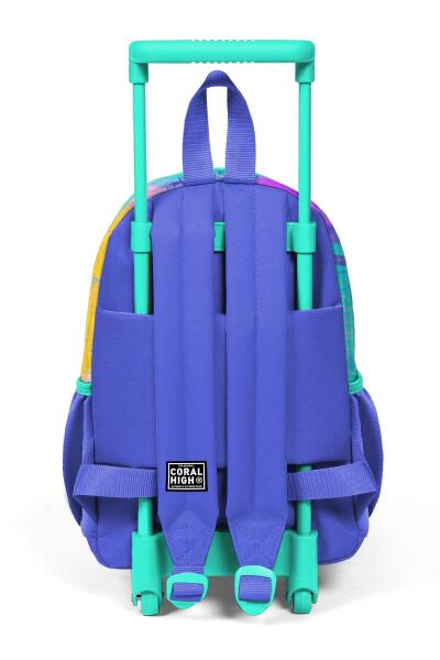 Minik Yuva Çekçekli Sırt Çantası Renkli Airbrush Desenli İki Bölmeli 24038 - 4