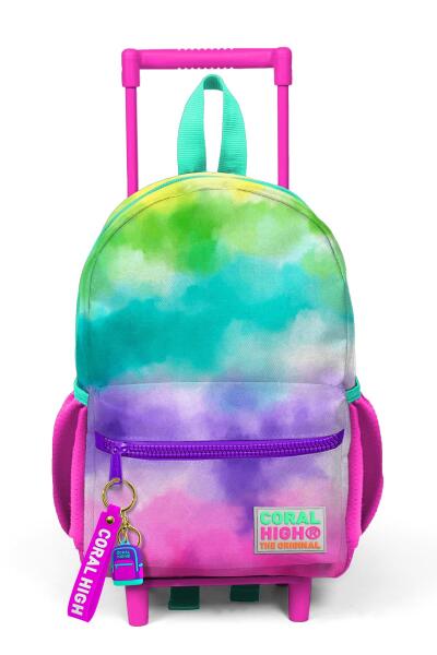 Minik Yuva Çekçekli Sırt Çantası Renkli Batik Desenli İki Bölmeli 24039 - 3