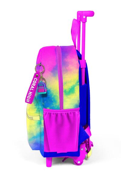 Minik Yuva Çekçekli Sırt Çantası Renkli Batik Desenli İki Bölmeli 24057 - 7