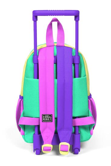 Minik Yuva Çekçekli Sırt Çantası Sarı Pembe Sevimli Köpek Desenli İki Bölmeli 24052 - 4