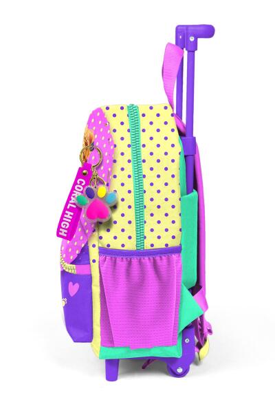 Minik Yuva Çekçekli Sırt Çantası Sarı Pembe Sevimli Köpek Desenli İki Bölmeli 24052 - 7