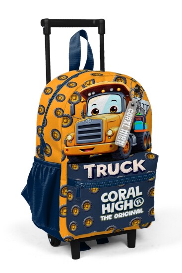 Minik Yuva Çekçekli Sırt Çantası Truck Desenli İki Bölmeli 34024 