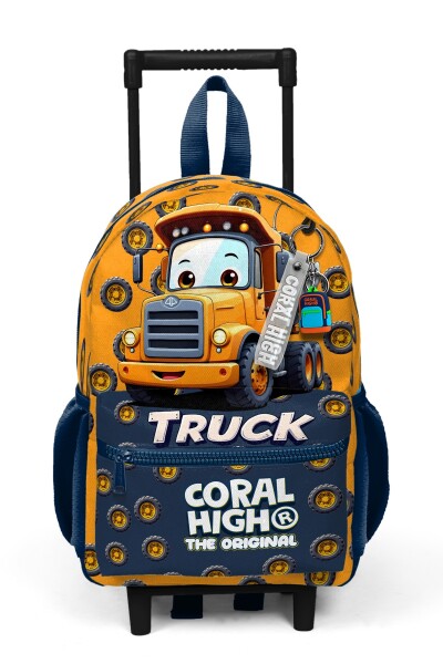 Minik Yuva Çekçekli Sırt Çantası Truck Desenli İki Bölmeli 34024 - 6