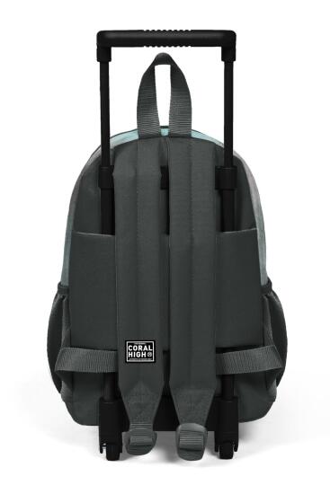 Minik Yuva Çekçekli Sırt Çantası Turkuaz Gri Batik İki Bölmeli 24068 - 4