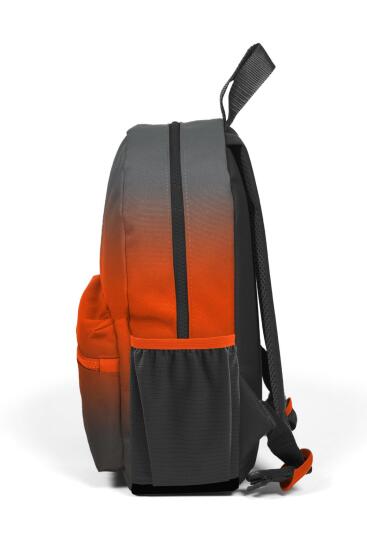 Minik Yuva Sırt Çantası Gri Turuncu Renk Geçişli İki Bölmeli 23548 - 6