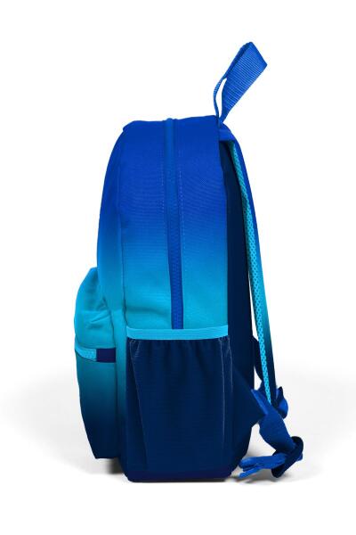 Minik Yuva Sırt Çantası Lacivert Mavi Renk Geçişli Desenli İki Bölmeli 23545 - 6