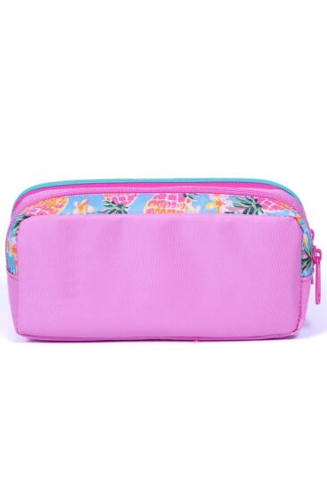 Coral High Kids Pembe Ananas Desenli İki Bölmeli Kalem Çantası 12483 - 5