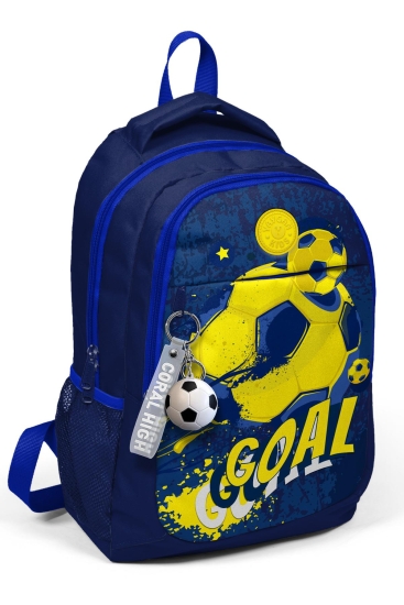 Coral High Kids Sarı Lacivert Goal Desenli Okul Sırt Çantası 14379 