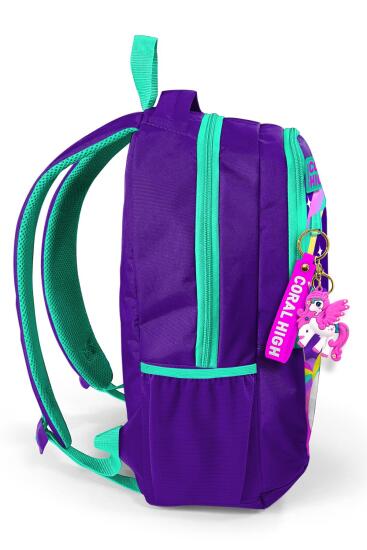Coral High Kids Mor Su Yeşili Unicorn Desenli Üç Bölmeli Okul Sırt Çantası 14376 - 7